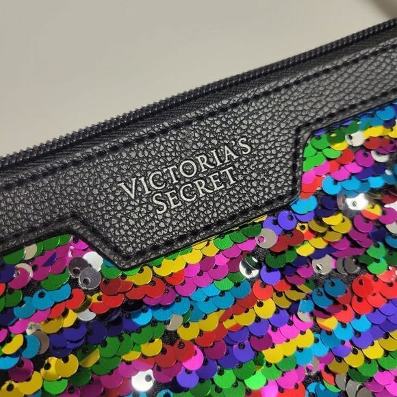 New Victoria's Secret Reversible Sequins Clutch Bag - Picture 7 of 11
